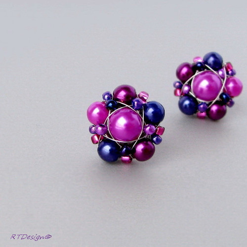 Náušničky PURPLE & BLUE