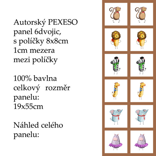 PEXESO panel 8x8cm, 6 dvojic: AFRIČÁNCI II. — foto 1