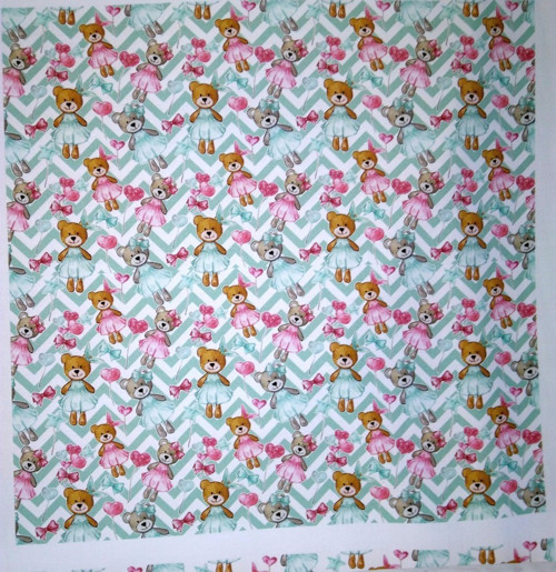 Bavlněný panel 35x35 cm KOLEKCE ROZTOMILÍ MEDVÍDCI — foto 1