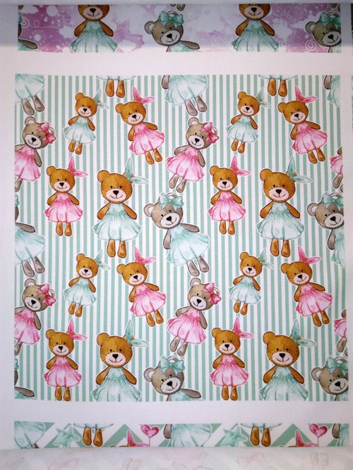 Bavlněný panel 35x35 cm KOLEKCE ROZTOMILÍ MEDVÍDCI — foto 1
