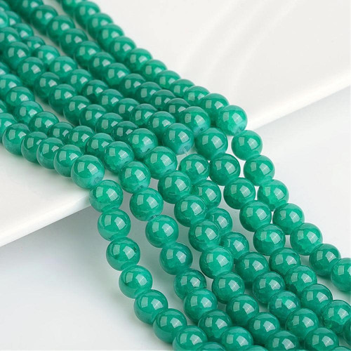 Imitace jadeit - práskané, zelené 8mm/20ks — foto 1