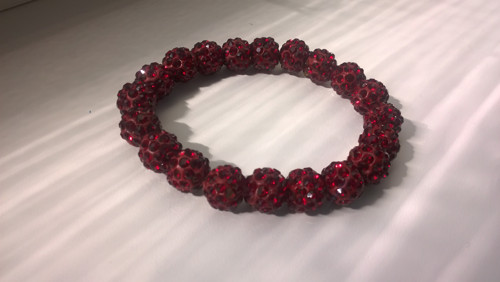 Náramek shamballa burgundy