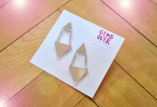 Náušnice Double Chain Mirror — foto 1