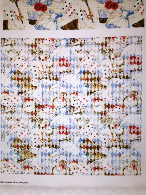 Bavlněná látka- panel 35 x 35cm KOLEKCE WONDERLAND