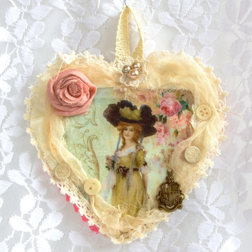 Shabby chic srdce s krajkami — foto 1