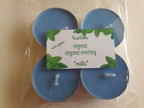 Sójové čajové svíčky - Máta — foto 1