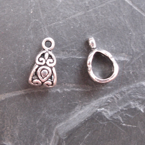 .Závěs zdobený 13,5x7,5 mm - starostříbrný