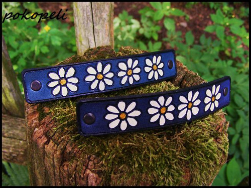 Kopretiny v modré - 9cm — foto 1