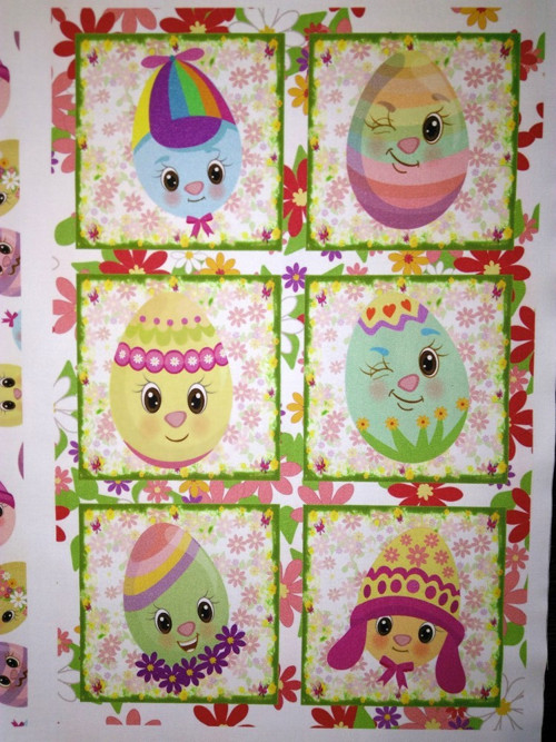 Bavlněný panel 34 x 49 cm - KOLEKCE VELIKONOCE1