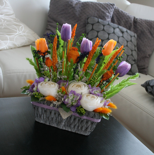Ošatka s tulipány - na přání — foto 1