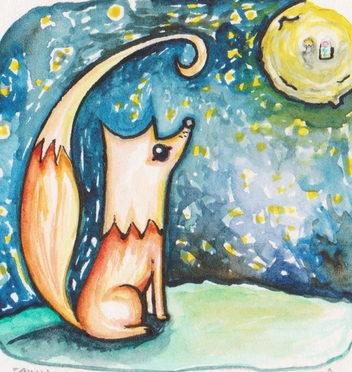 Lištička a Malý princ -9x9cm