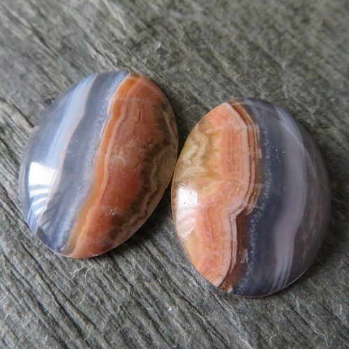 Modrý chalcedon s Barytem větší pár č.8 — foto 1