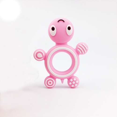 Kousátko silikonové ŽELVA (1ks) - růžová