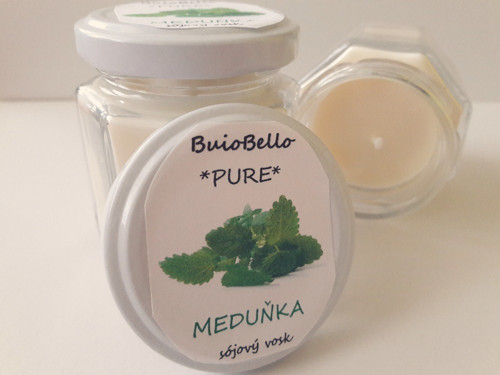 Sójová svíčka PURE - Meduňka — foto 1
