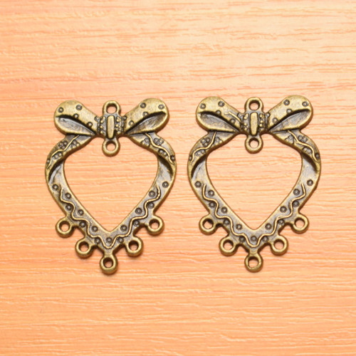 Bronzová ramínka - 37mm x 28mm - 2 kusy