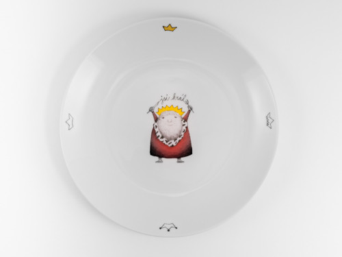 Porcelánový talíř mělký - Jsi král!