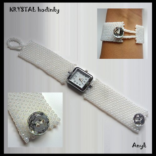 KRYSTAL hodinky - bělounké — foto 1