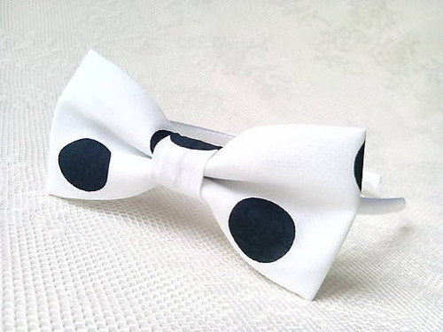 Pin Up headband (white/black dots)