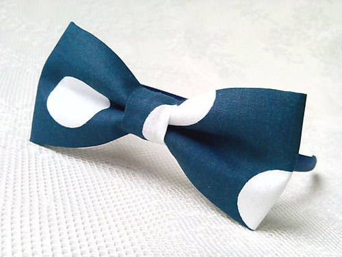 Pin Up headband (blue/white dots)