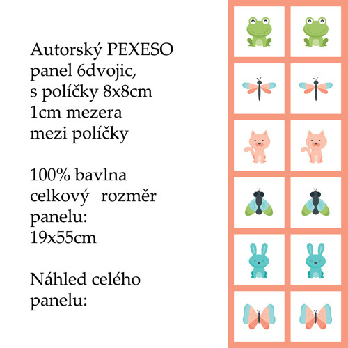 PEXESO panel 8x8cm, 6 dvojic: JARNÍ — foto 1