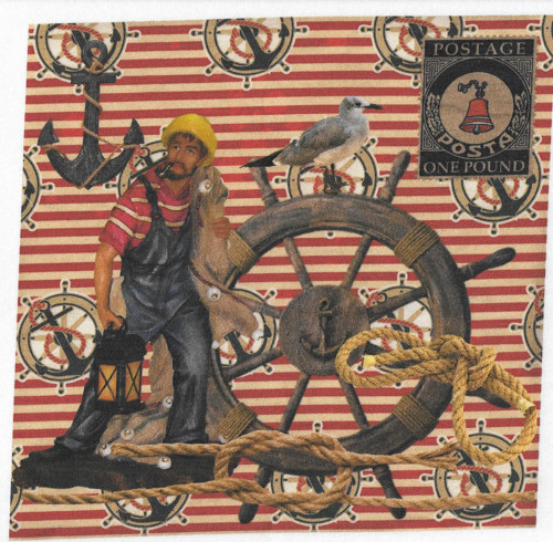 Bavlněná látka - panel VELKÝ 20 x 20 cm