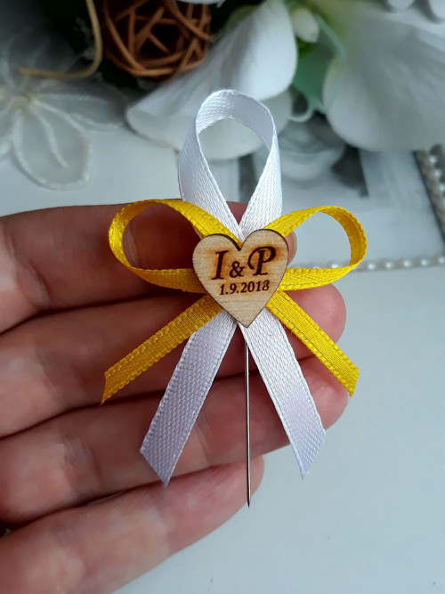 Vývazek dvoubarevný s monogramy