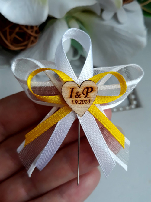 Vývazek dvoubarevný s monogramy