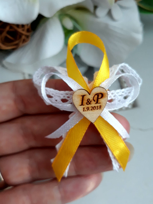 Vývazek dvoubarevný s monogramy