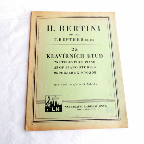 Noty - Bertini, 25 klavírních etud — foto 1