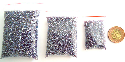 Rokajl šedostarorůžová perleťová 2mm 12/0