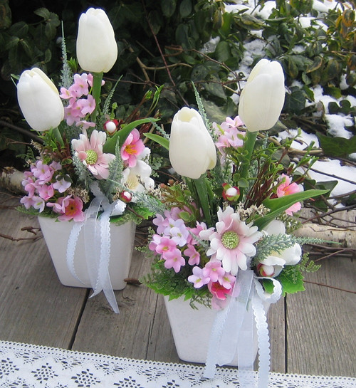 Jemné dekorace s tulipány — foto 1
