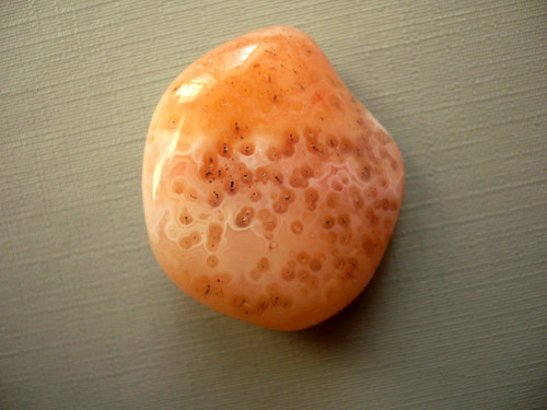 Troml. kámen – apricot achát 31 mm, č.19