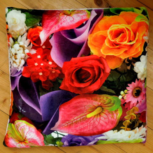 Polštář 45 cm x 45 cm, plyš, povlak na zip + náplň