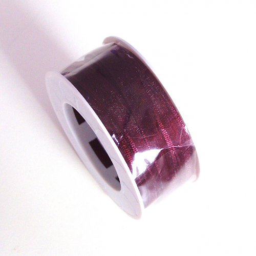 Stuha - BURGUNDY Organza — foto 1