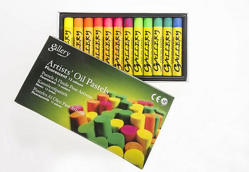 Sada fluorescentních pastelů 12 ks