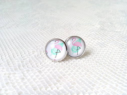 Flamingo earrings