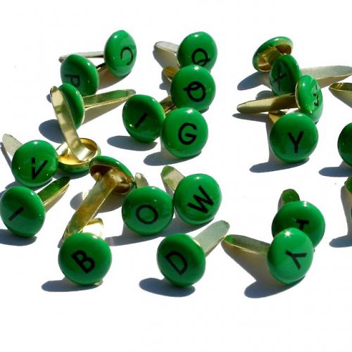 Svorky - GREEN Letters 26 ks — foto 1