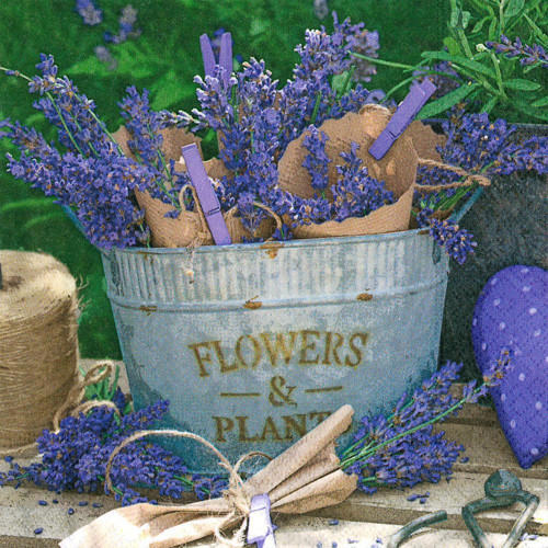 Ubrousek na decoupage Lavender dekoration, 1ks