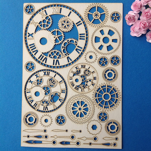 Dekorace ,chipboard 30 ks ,13,8 x 20 cm (CHO 12)
