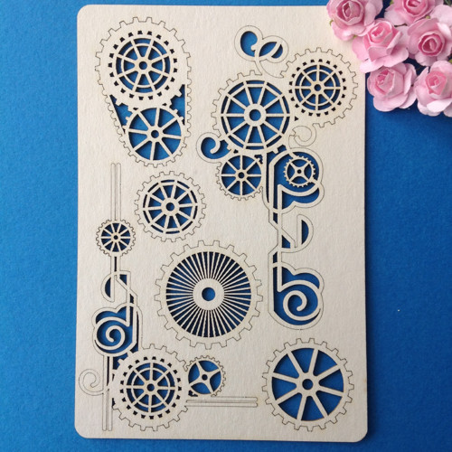 Dekorace ,chipboard 6 ks ,10 x 15 cm — foto 1
