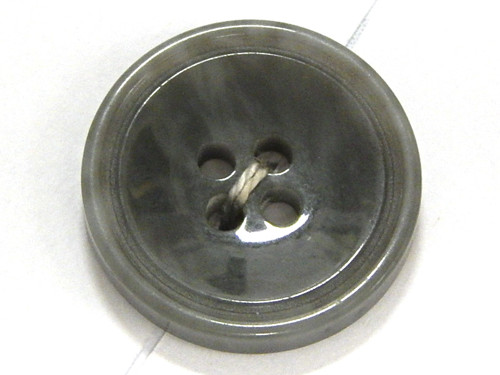 Knoflík, lesk, 20,5 mm, mlžná šedá