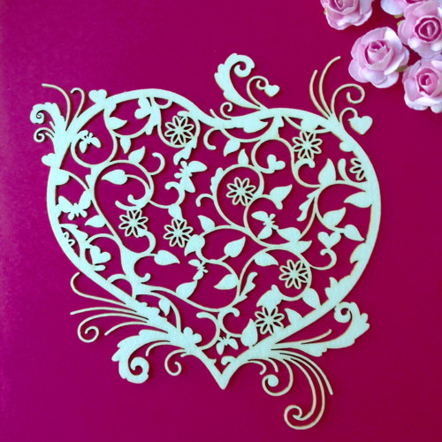 Dekorace ,chipboard 1 ks , 11,5 x 12,5 cm