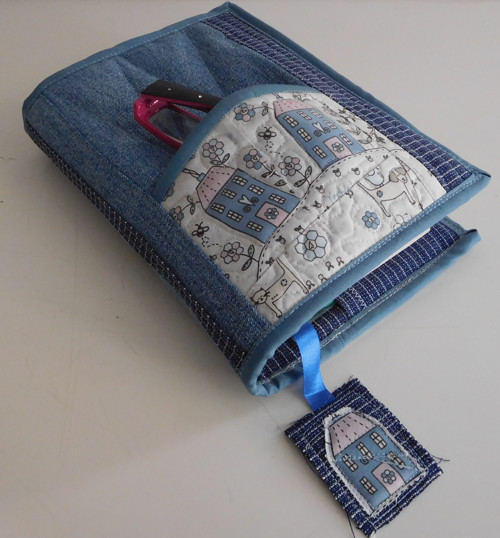 Obal na knihu - džíny a patchwork — foto 1
