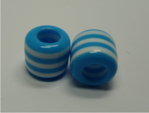 Korálky s proužkem 12 mm s velkým průvlekem 5,8 mm