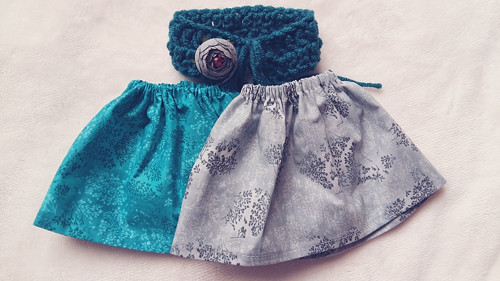 Set oblečení pro panenky - modro-šedá — foto 1