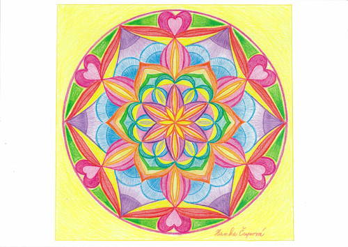 Mandala-Vějířový květ