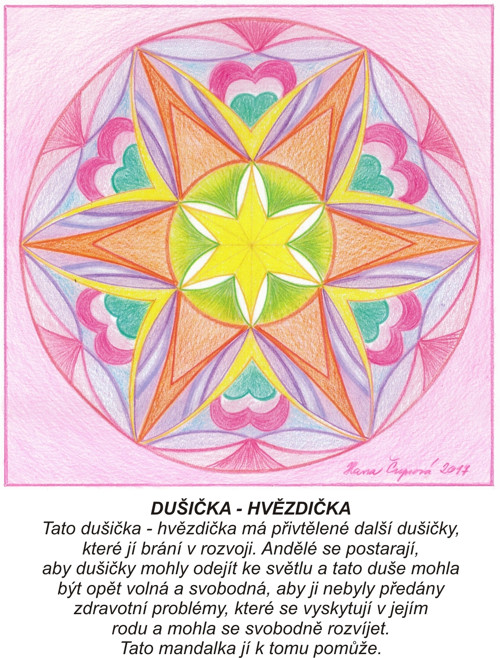Dušička hvězdička-kartičky 10x13