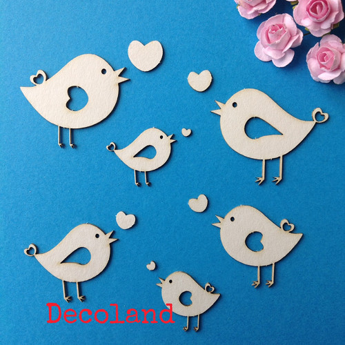 Dekorace ,chipboard 6 ks (CHP 11) — foto 1