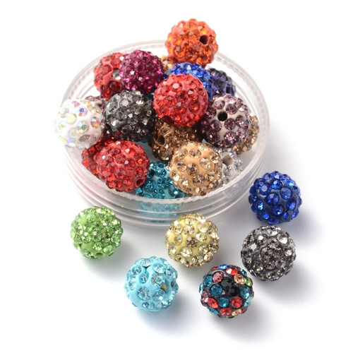 Shamballa kuličky polymerové 10 mm 4ks/28,-