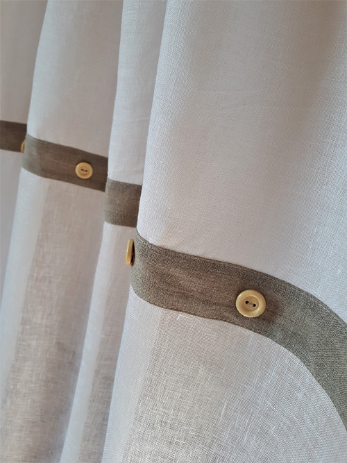 Lněný závěs Simlpy White — foto 1